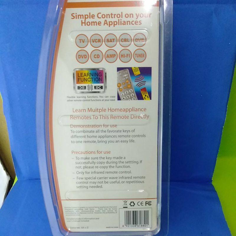 REMOT REMOT TV UNIVERSAL LEARNING IR L108E CHUNGHOP