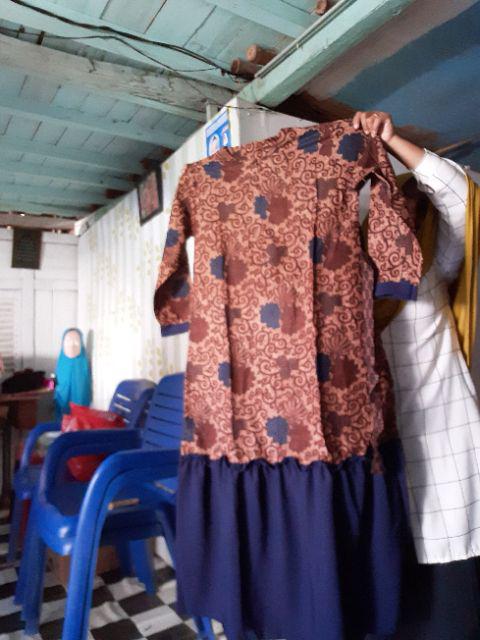 Promo Gamis Batik Rampel Meisya Style Wanita Seri Warna Komplit