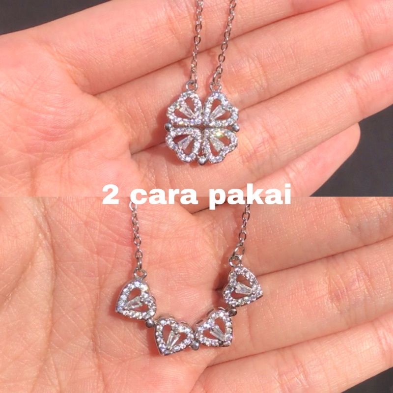 KALUNG TITANIUM WANITA LOVE DOUBLE 2 MODEL FASHION KOREA