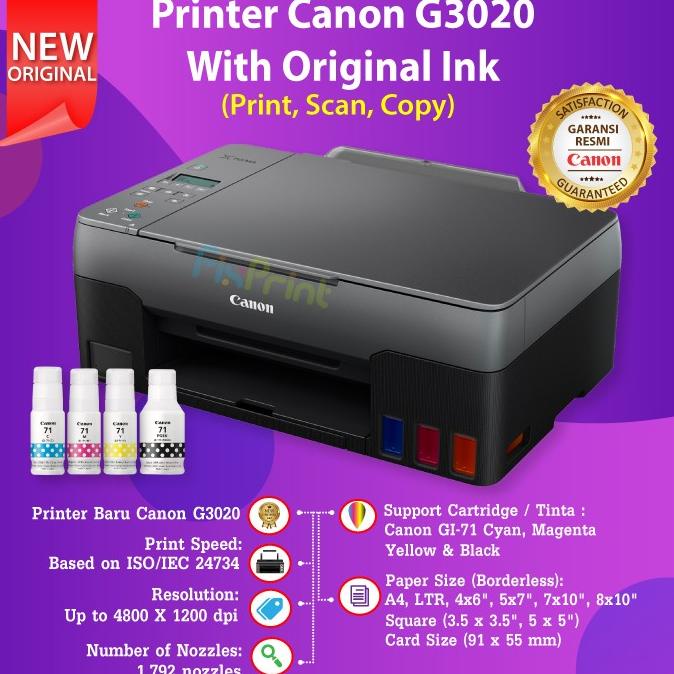 

Printer Canon PIXMA Ink Efficient G3020 WiFi Print Scan Copy Wireless