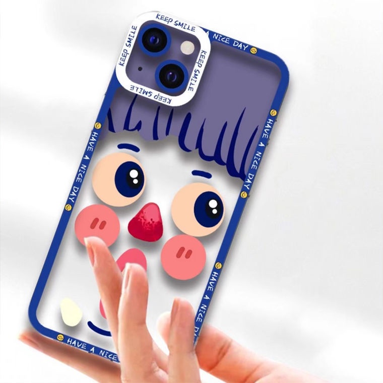 IPHONE Soft Case Silikon Transparan Motif Anak Laki-Laki / Perempuan 13 / 12pro Max / 11 / XS / XR / X / 8 / 7 / 6plus Mini