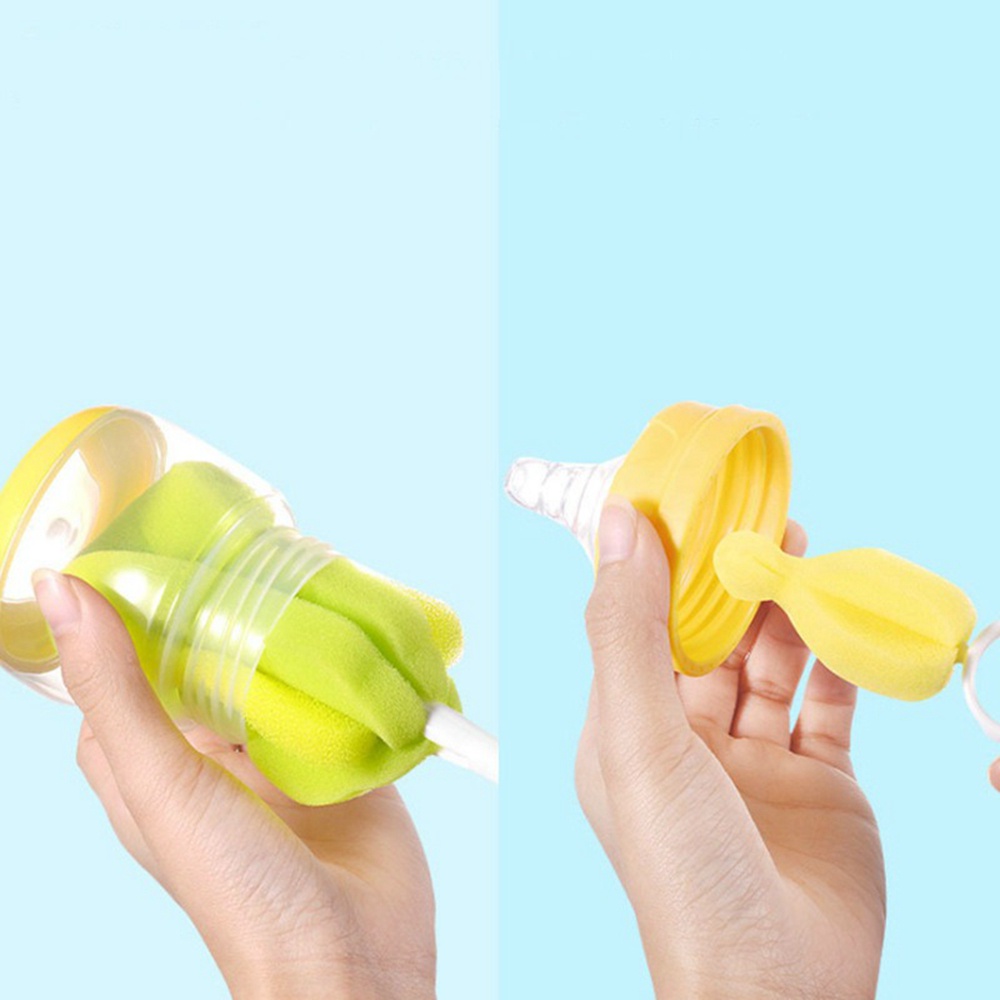 Home Sikat Spon Pembersih Botol Susu Bayi, Dapat Berputar 360 Derajat