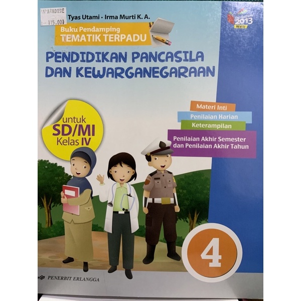 BUKU SOAL TEMATIK PPKN KELAS IV ERLANGGA