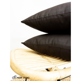 SARUNG BANTAL  SOFA KURSI  POLOS  COKLAT TUA DARK BROWN KATUN 