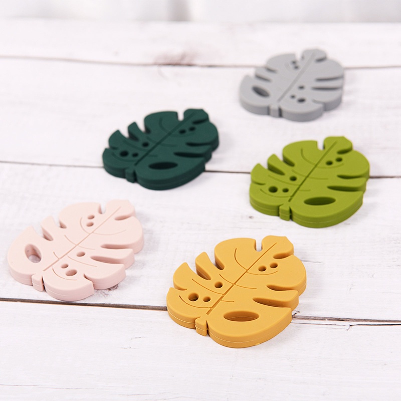 Mary Mainan Teether Bentuk Daun Bahan Silikon Food Grade Untuk Bayi