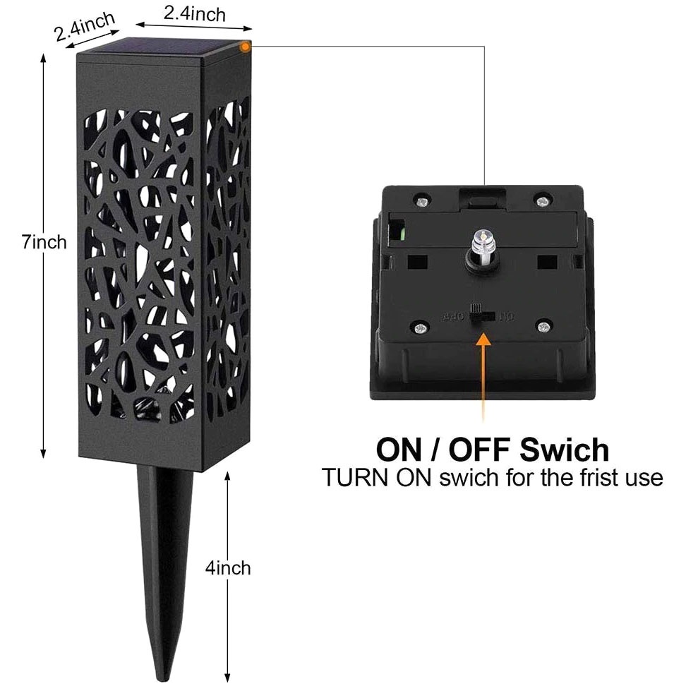 Lampu Hias LED 5V Taman Solar Panel Anti Air 6 x 6 x 18 cm