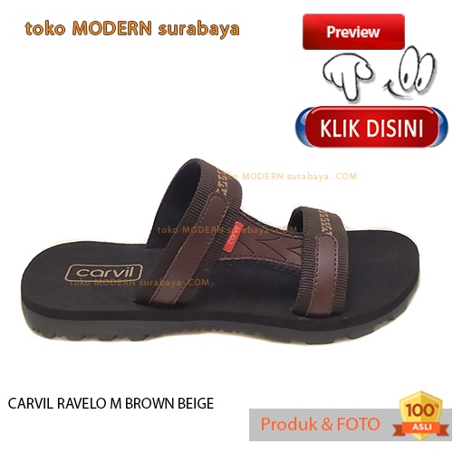 Sandal pria sandal casual slide CARVIL RAVELO M BROWN BEIGE