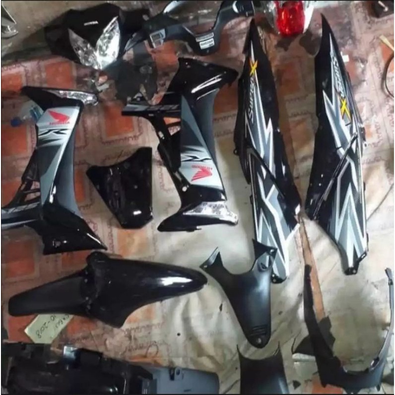 Full body supra x 125 batman Hitam Fullsett
