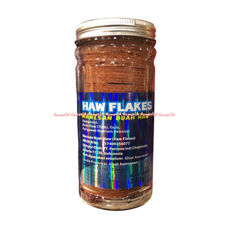 Haw Flakes Manisan Buah Haw 220gr Kemasan Imlek Gong Xi Fa Chai Botol Hawflakes Buah Sanca