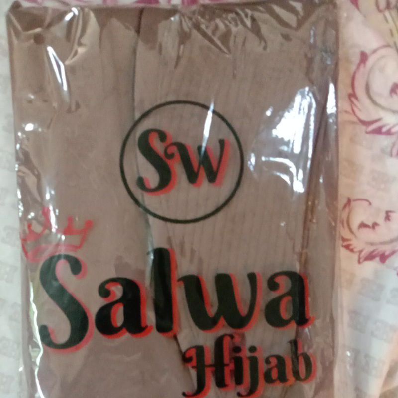 TERBARU!! KHIMAR 2LAYER BERSWAROSKY CHANEL-Coklat caramel