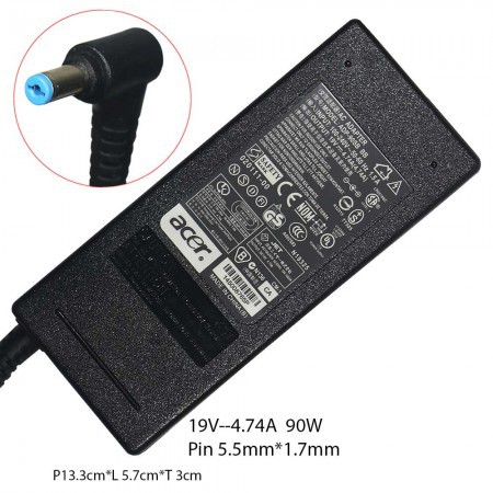 Charger Laptop Acer 19v 4.74a 5.5 x 1.7mm Termasuk Kabel Power