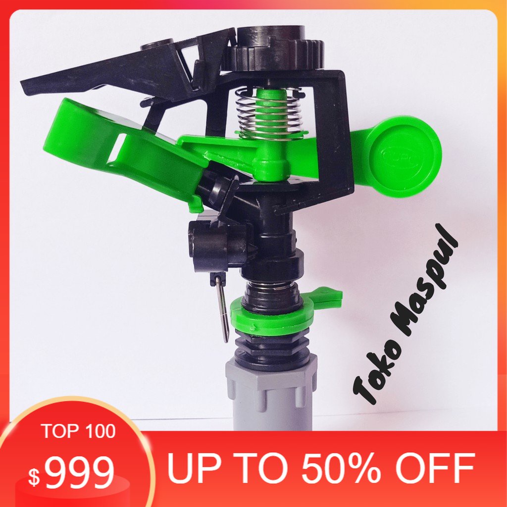 SPRINKLER TEMBAK + SOCK DRAT OTOMATIS  SPRINKLE KINCIR AIR IRIGASI ROTASI 360 DERAJAT