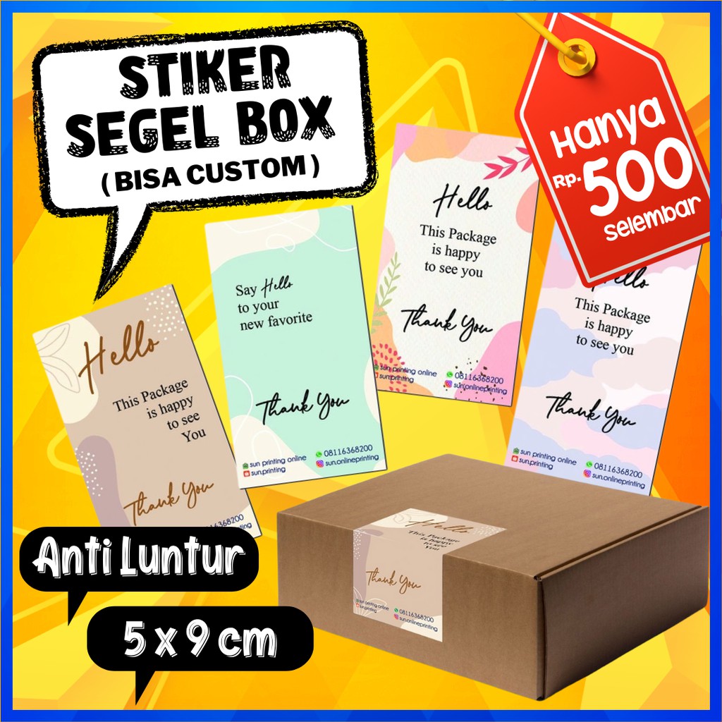 

STIKER SEGEL BOX / SEAL BOX / LABEL PACKAGING / STIKER HAMPERS / STIKER BOX
