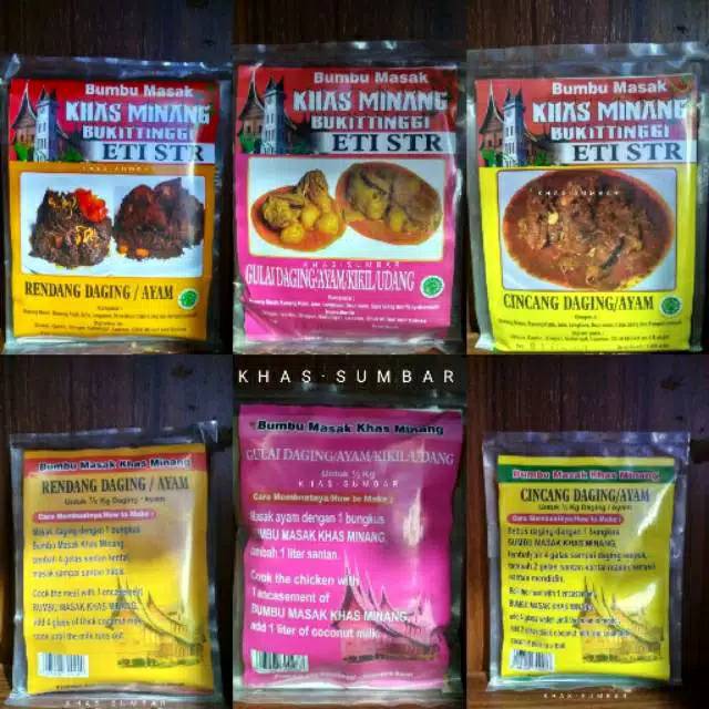 Bumbu Rendang Padang Asli Khas Minang Bukittinggi Aneka Macam Bumbu Dapur Instan Shopee Indonesia