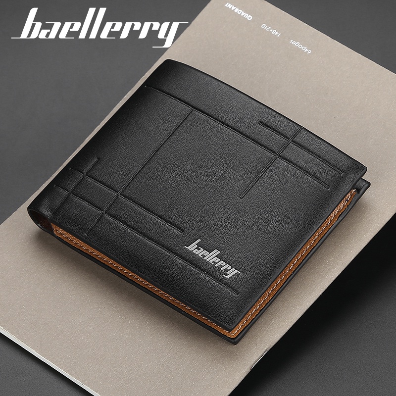 BAELLERRY D0032 Dompet Pria Bahan Kulit PU Leather Premium WATCHKITE WKOS