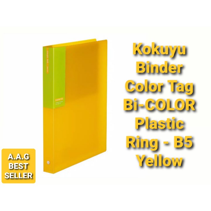 

KOKUYO BINDER COLOR TAG BI-COLOR PLASTIC RING-B5 YELLOW