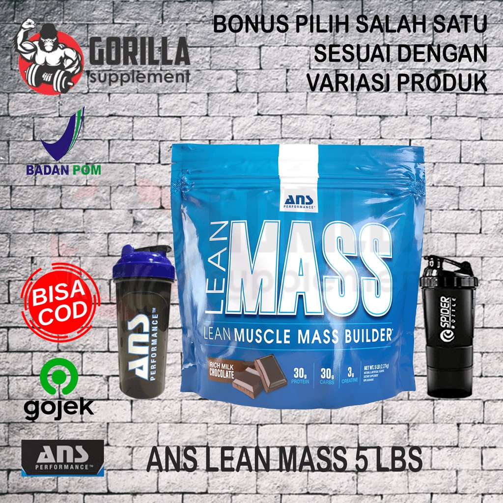 ANS LEAN MASS 5lbs 5lb Gainer Muslce Mass Lean Bulking