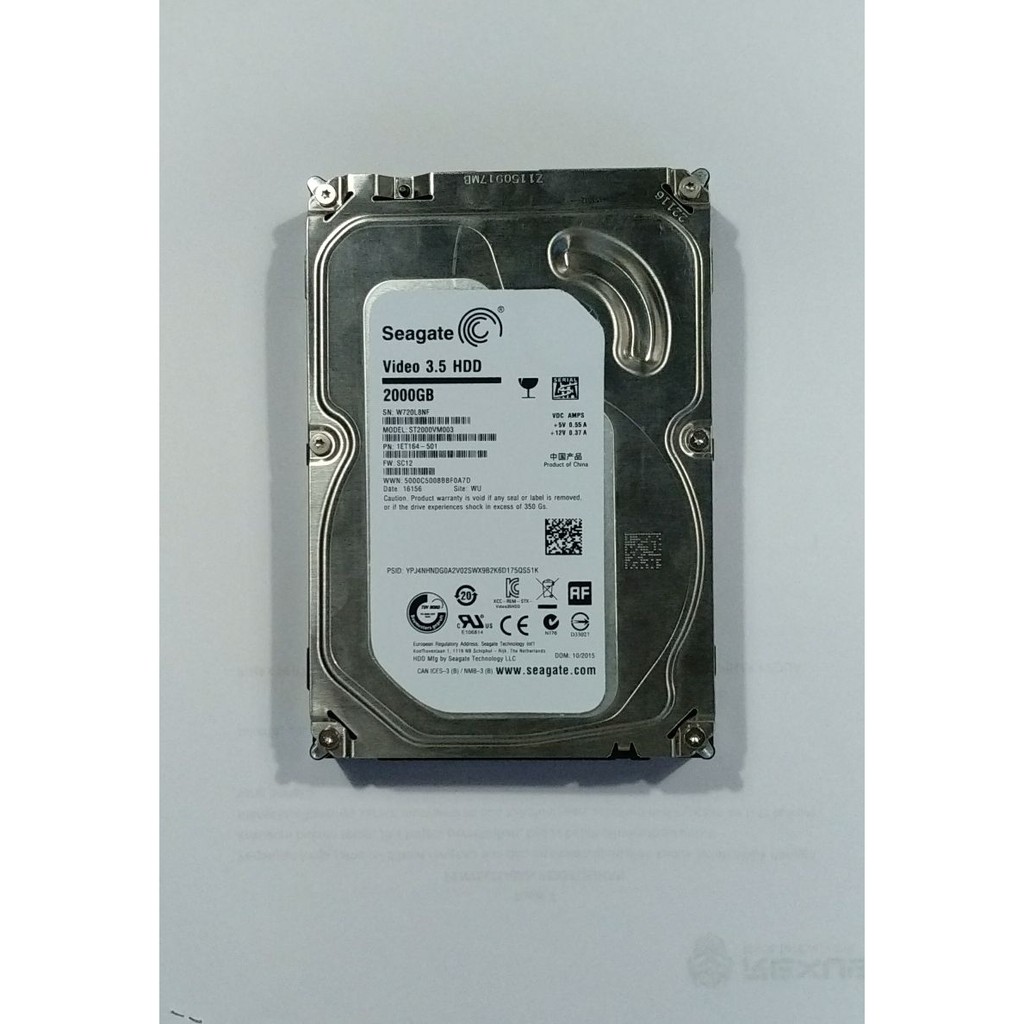 Seagate Hardisk Internal 3.5 2TB Video Type ST2000VM003 HDD HD Seagate