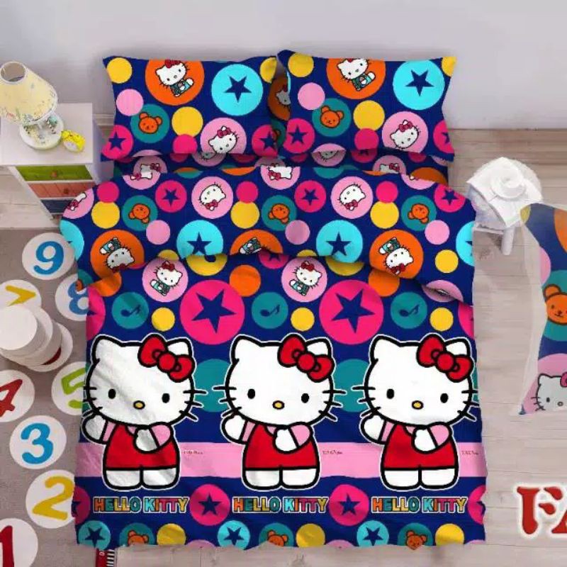 FATA - Bed Cover King Size Tanpa Sprei Motif Hello Kitty Melodi