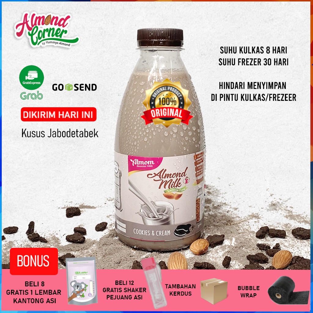 [BOTOL]ALMOM ALMOND MILK PREMIUM/ PELANCAR ASI SARI ALMOND / ASI BOOSTER ALMOND MILK