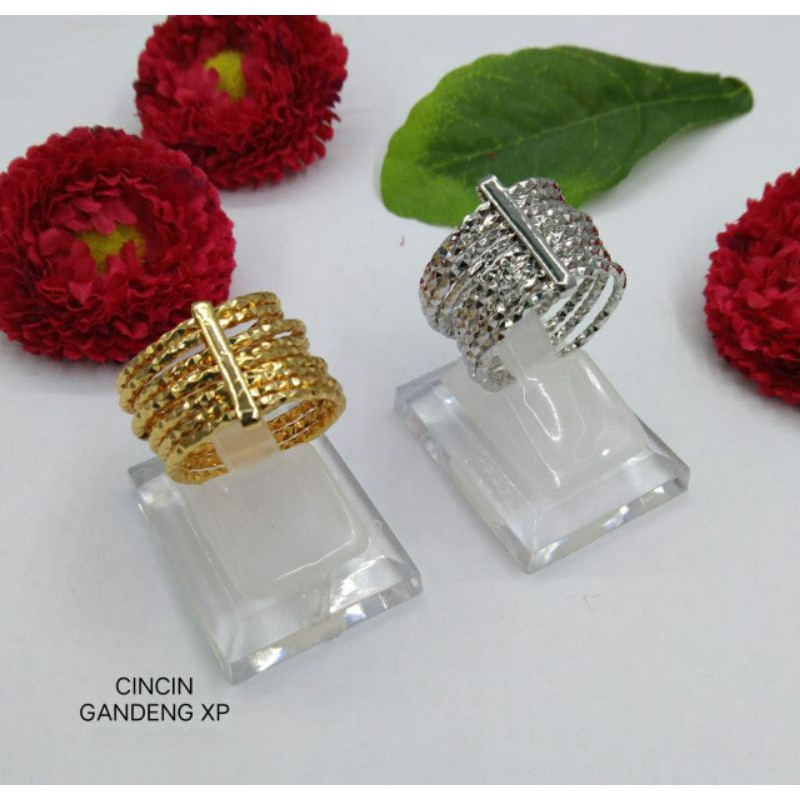 Fourfashion Cincin Xuping Dewasa Tumpuk/Gandeng S080