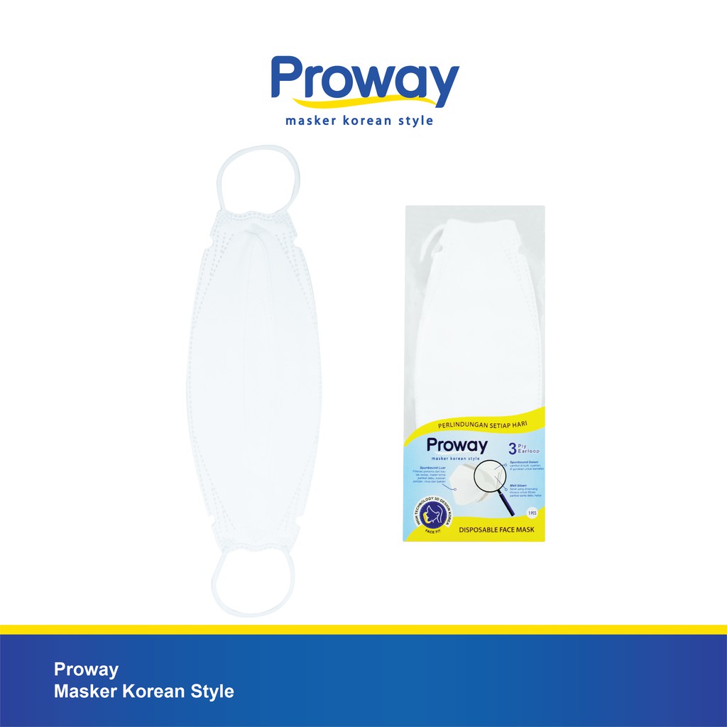 PROWAY Masker Korea KF94 (putih) - 50pcs-2