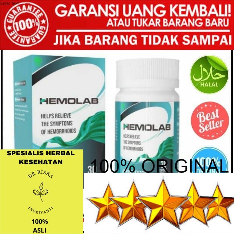100% ASLI Hemolab asli obat ambeien wasir sembelit asli original