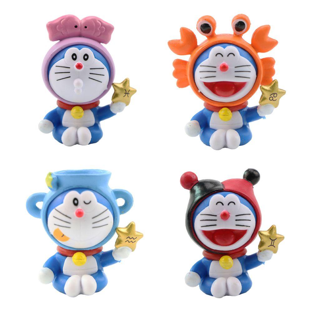Agustina Doraemon Action Figure Kawaii Lucu Q Version PVC Figure Mainan Anak Ornamen Tokoh Anime