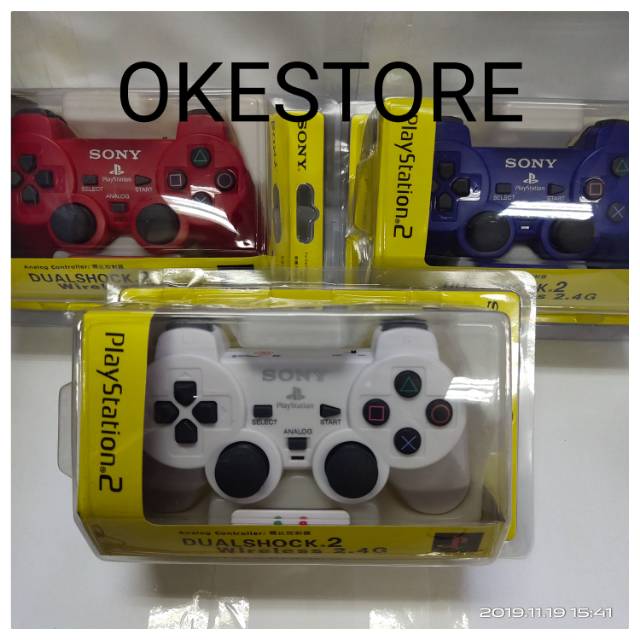 Stik Ps2 Wireless Stick Ps 2  Wireless Original Pabrik Varian Warna