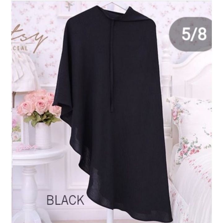 Ditsy Oktober Veil Crinkle Black