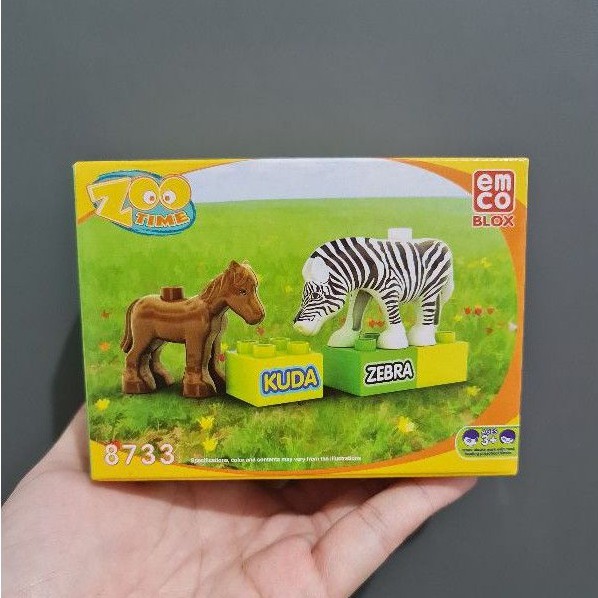Emco Blox Zoo Time 8733 Kuda dan Zebra Compatible with Lego Duplo