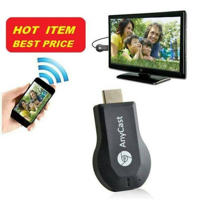 Anycast dongle HDMI WIFI display recaiver TV / nonton &amp; main game handphone android iphone di TV