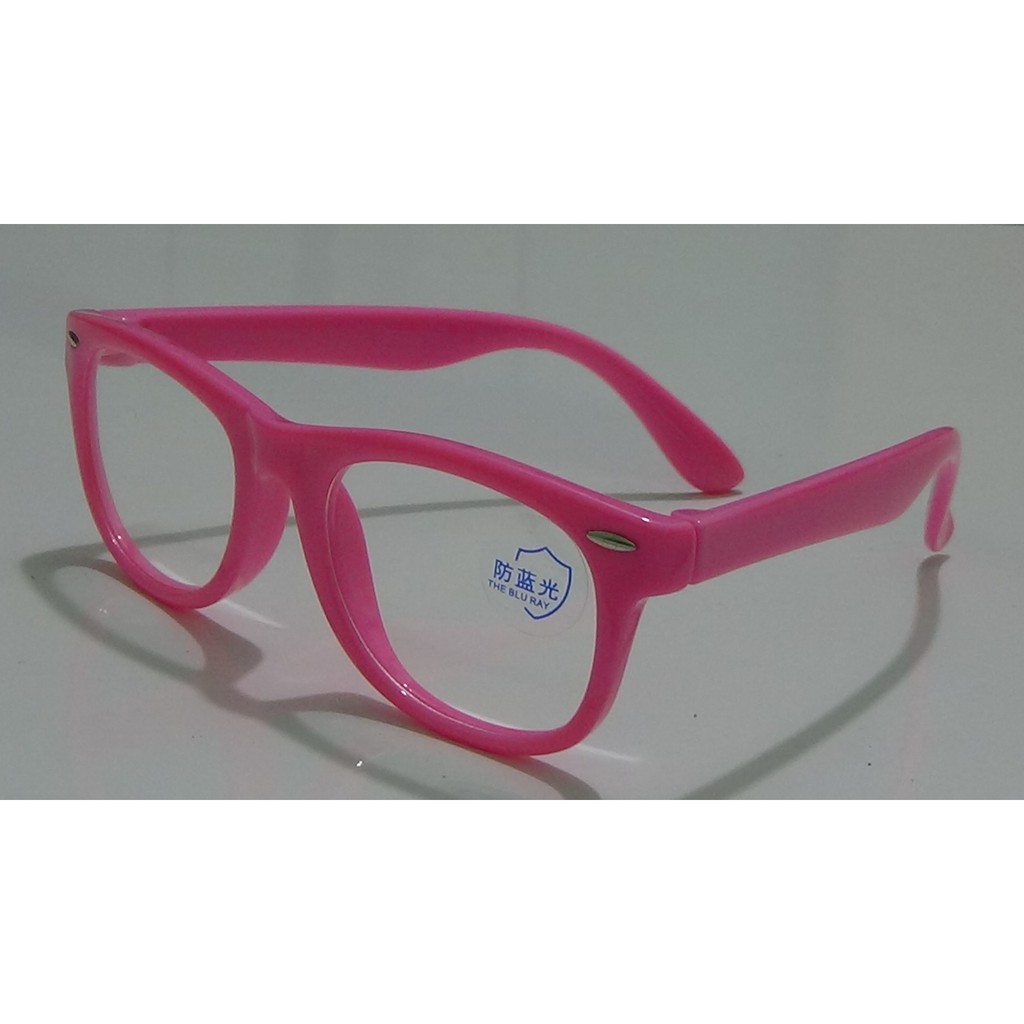 Kacamata Anak Anti Radiasi Blueray Blue Light HP Komputer Bahan Silikon Lentur Laki Laki & Perempuan-12. Pink