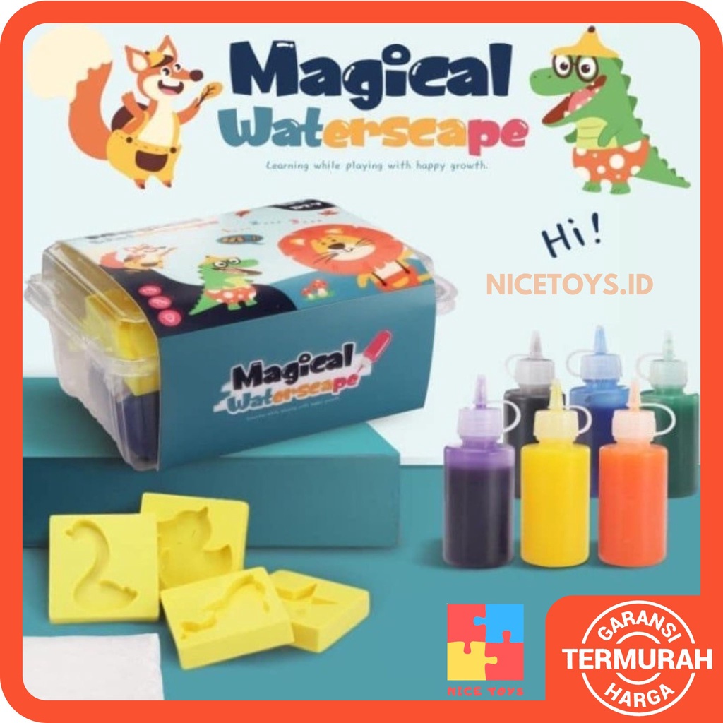 Magical Waterscape Mainan Jelly Cetak Warna DIY Mainan Edukasi Anak Mainan Montessori Anak Mainan Prakarya Anak