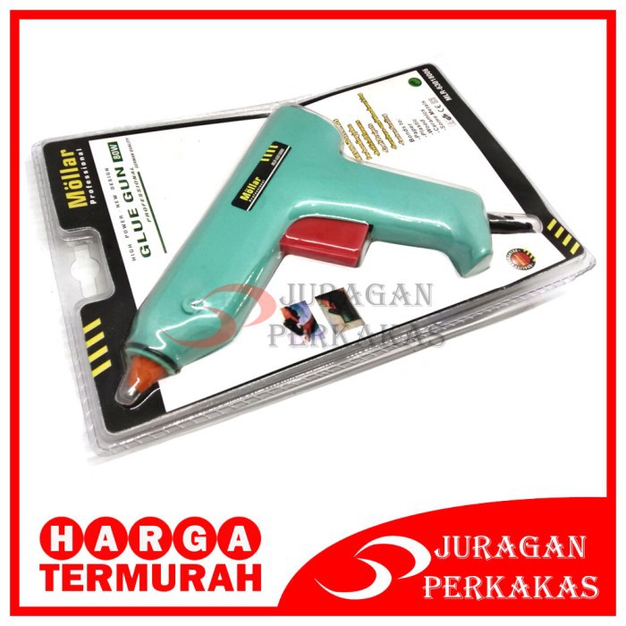 MOLLAR ALAT LEM TEMBAK BESAR 80 WATT HOT GLUE GUN LEM BAKAR - BIRU