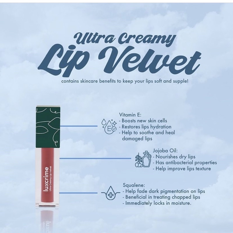 LUXCRIME Ultra Creamy Lip Velvet