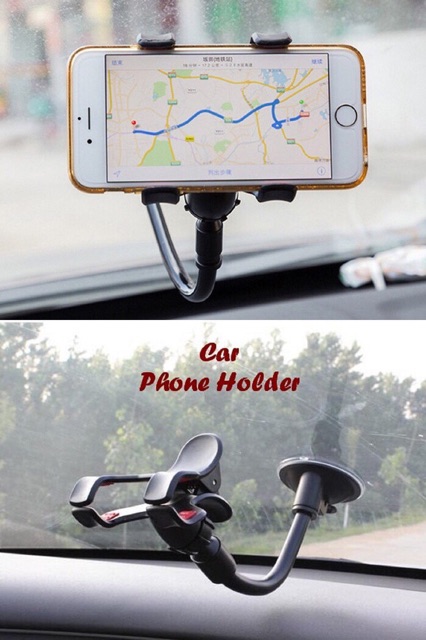 Car phone holder gantungan hp di mobil model jepit bisa smp hp 6 INCH ok  good quality