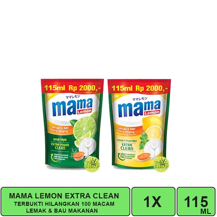 MAMA LEMON 115 ML SABUN CAIR JERUK NIPIS.