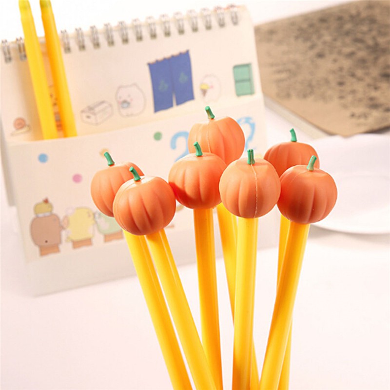 

INDORETAIL | 1 Pcs Tinta Hitam Lucu Halloween Pumpkin Hantu Ballpoint Pen 0.5 MM Sekolah Siswa Alat
