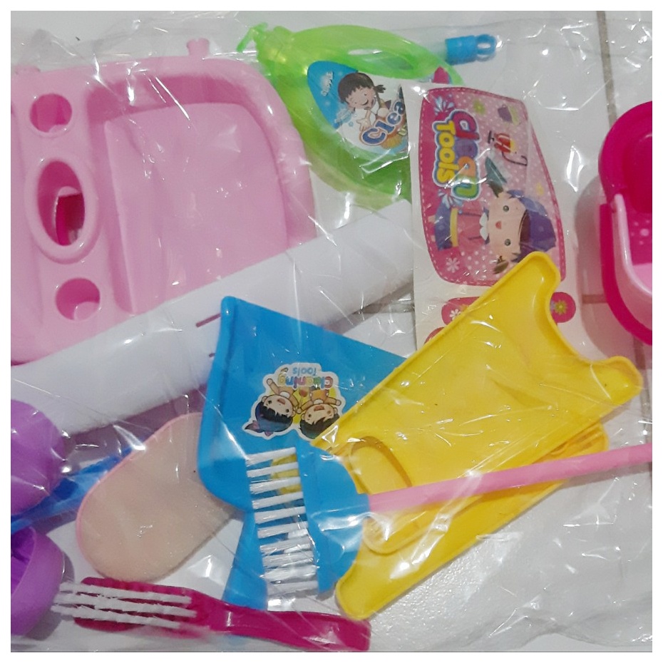 Edufuntoys - CLEANING CAR mainan little helper sapu dus/ mainan anak perempuan / bersih bersih troli-2
