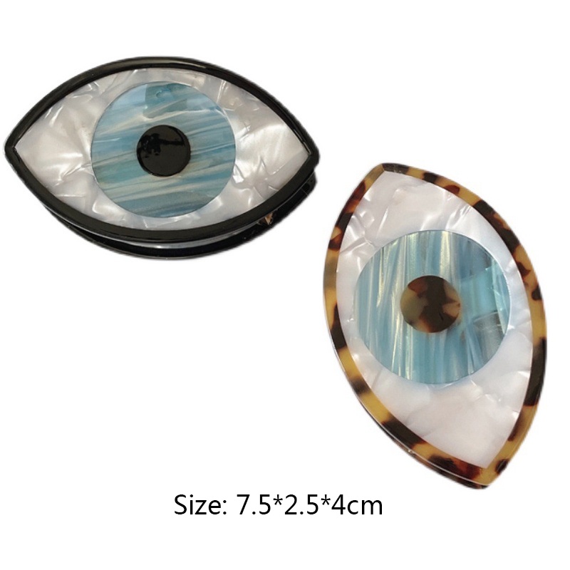 Women Korean INS Style Devil Blue Eye Acetic Acid Hair Clips