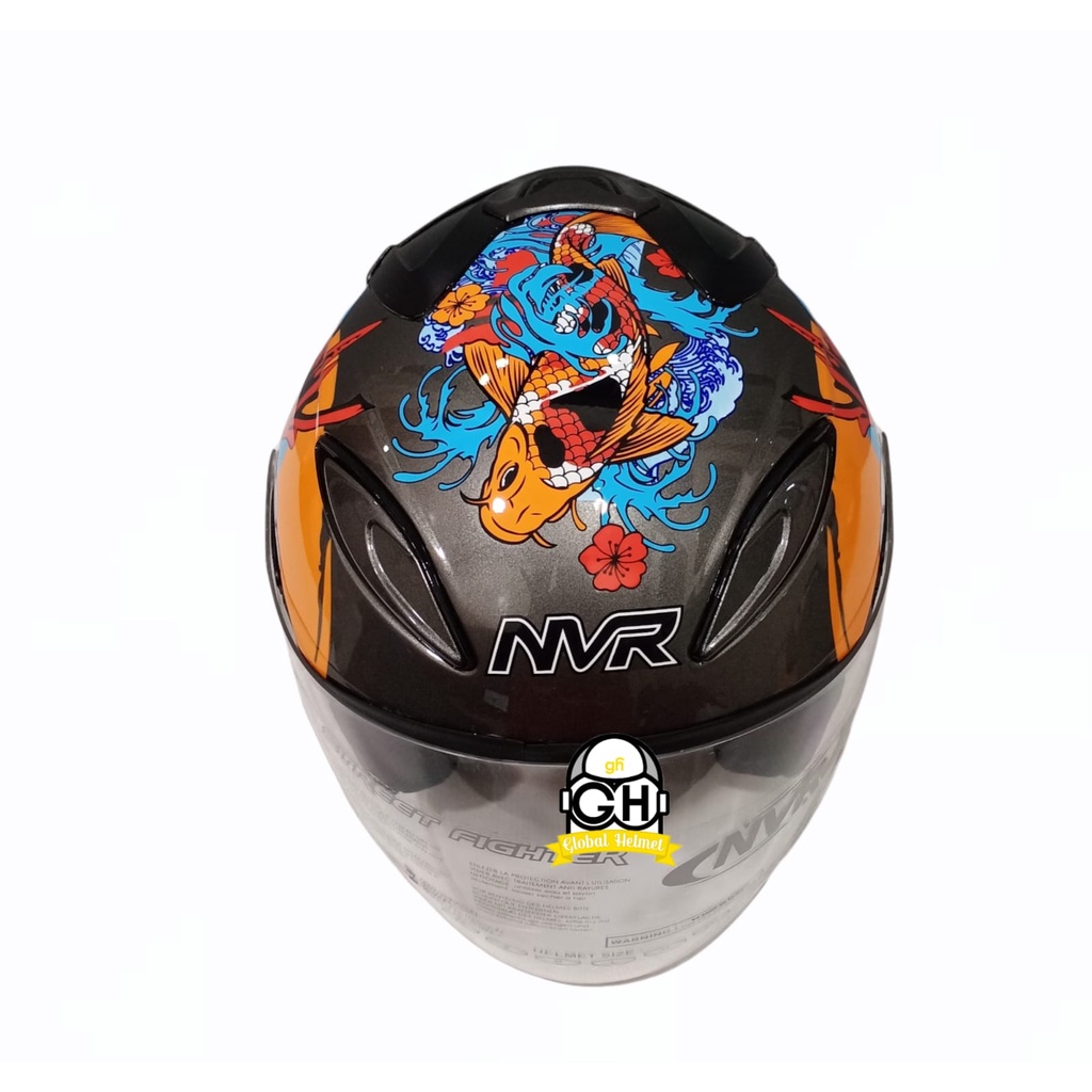 HELM NVR R-26 SAMURAI GUNMET HALF FACE SINGLE VISOR HELM MURAH SNI HELM DEWASA DJMARU GALAXY R6 R1