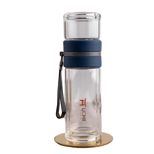 double wall glass tea tumbler
