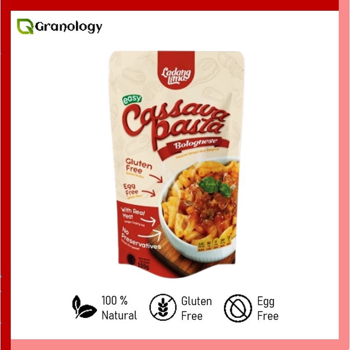 Cassava Pasta Bolognese Ladang Lima / Pasta Singkong 155 gram