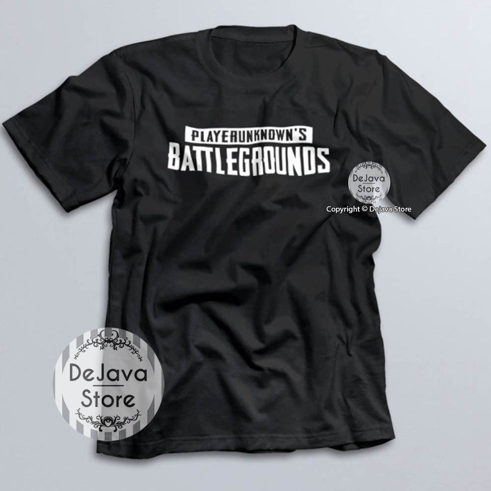 Kaos PUBG PLAYERUNKNOWNS BATTLEGROUNDS Game - Tshirt Baju Permainan Gaming Kualitas Premium | 363-HITAM