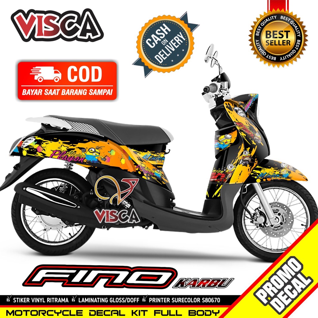 Decal Fino Karbu Full Body Stiker Fino Karbu Keren Striping Fino Karbu Variasi Decal Hologram Fino K