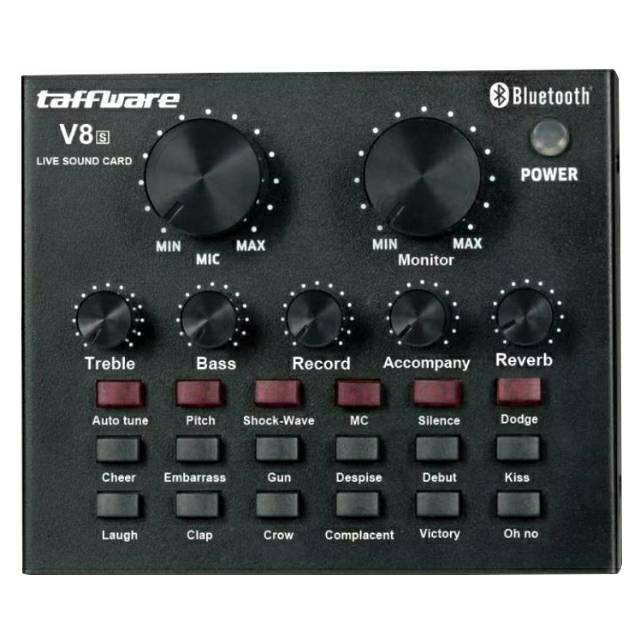 ORIGINAL TAFFWARE Soundcard Live Broadcast Microphone Headset -  TaffSTUDIO V8 V8s