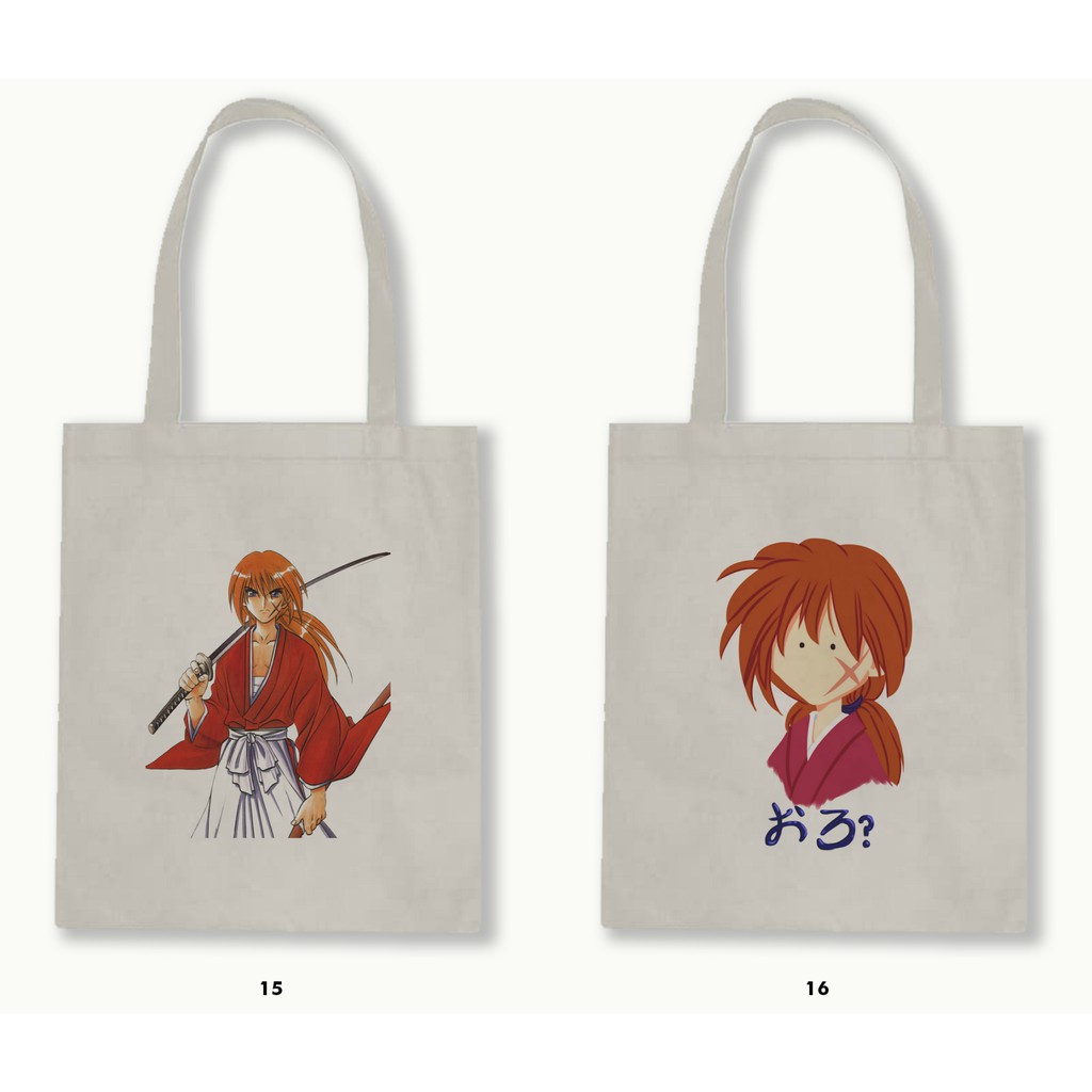 TOTE BAG BLACU - SAMURAI X (RUROUNI KENSHIN) .01