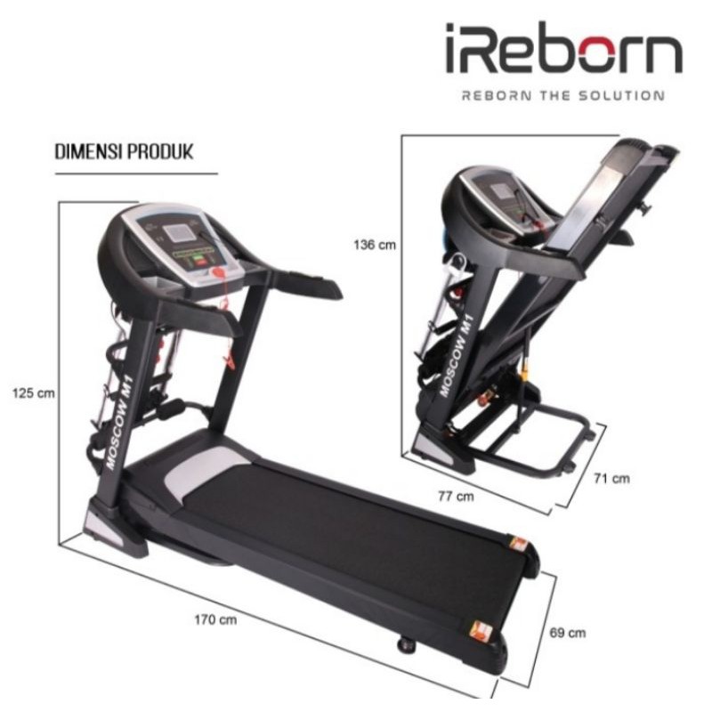 TREADMILL ELEKTRIK MULTIFUNGSI MOSCOW M1