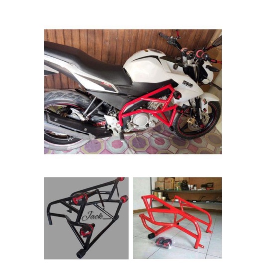 Tubular vixion new dan old model tumpuk full jalu frame slider